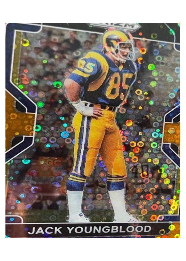 2021 Panini Prizm Base Set Jack Youngblood Orange Disco Prizm #73 card