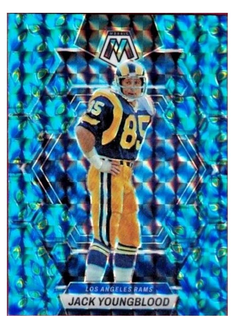 2023 Panini Mosaic Base Set Jack Youngblood Choice Peacock #142 card