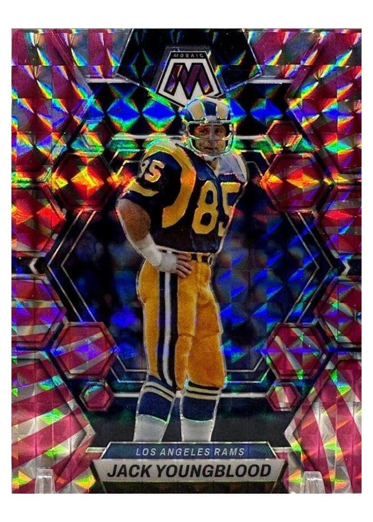 2023 Panini Mosaic Base Set Jack Youngblood Pink Swirl #142 card