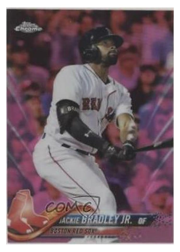 2018 Topps Chrome Base Set Jackie Bradley Jr. Pink Refractor #115 card