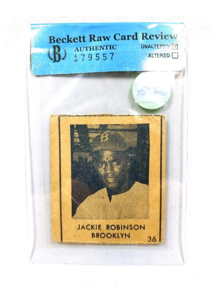 1948 R346 Blue Tint Jackie Robinson #36 card