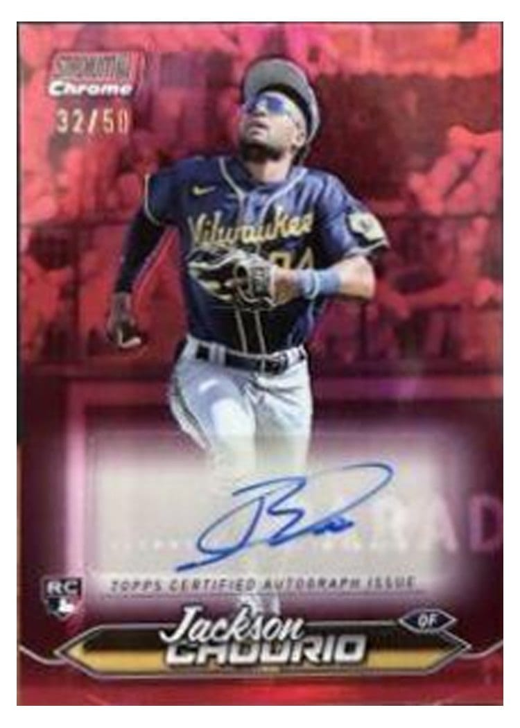 2024 Stadium Club Chrome Autographs Jackson Chourio #SCCA-JCH card