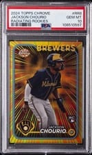 2024 Topps Chrome Radiating Rookies Jackson Chourio #RR-8 card
