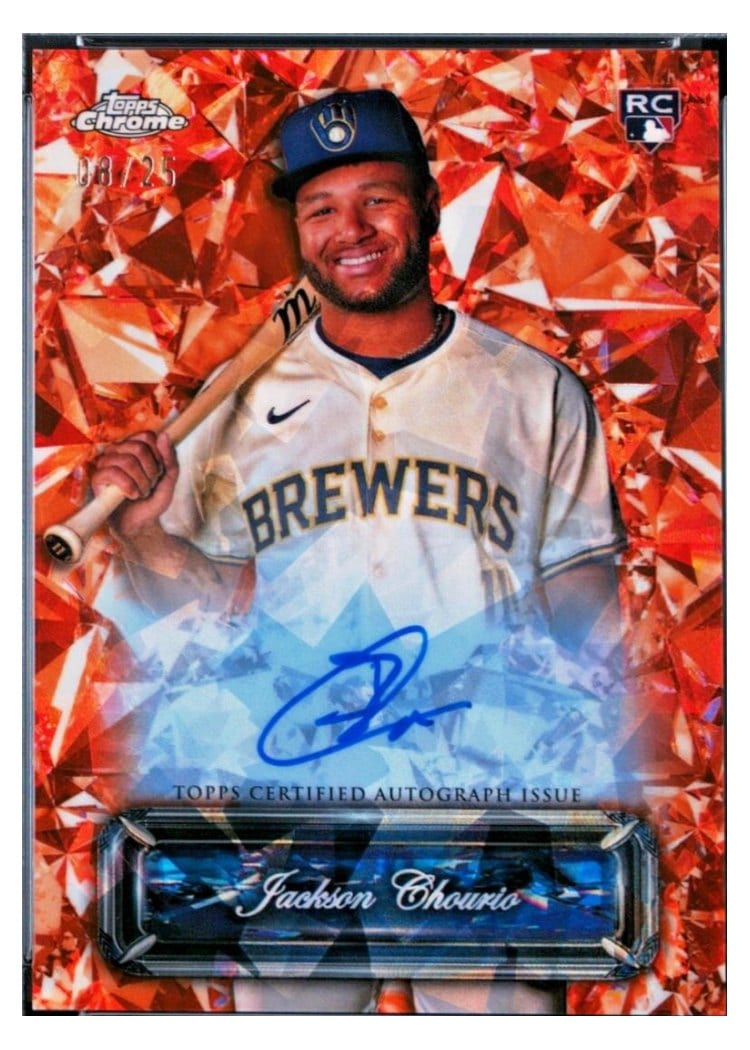 2024 Topps Chrome Update Sapphire Edition Selections Autographs Jackson Chourio #USSA-JAM card