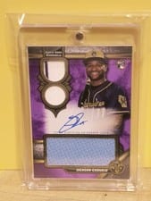 2024 Topps Triple Threads Rookie Autographed Relics Jackson Chourio #RAR-JCH card
