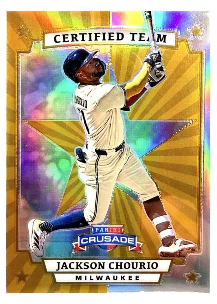 2025 Panini Crusade Certified Team Jackson Chourio #9 card