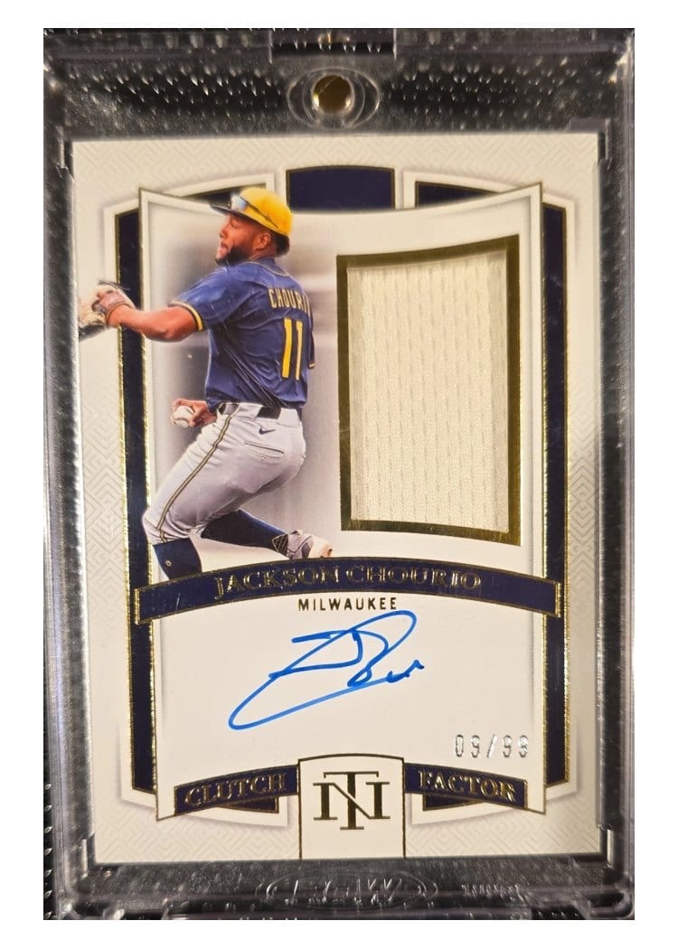 2025 Panini National Treasures Clutch Factor Signatures Jackson Chourio #11 card