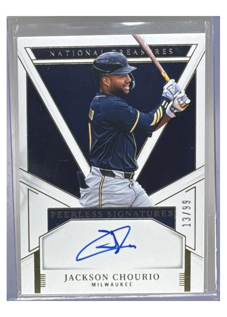 2025 Panini National Treasures Peerless Signatures Jackson Chourio #16 card