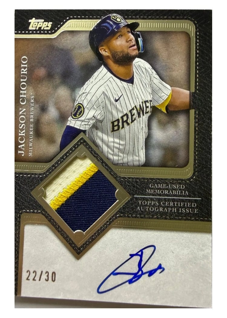 2025 Topps Autograph Patch Jackson Chourio #TFAP-CHO card