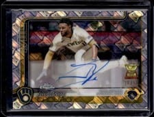 2025 Topps Chrome Update CupFractor Autograph Jackson Chourio #CUP-JC card
