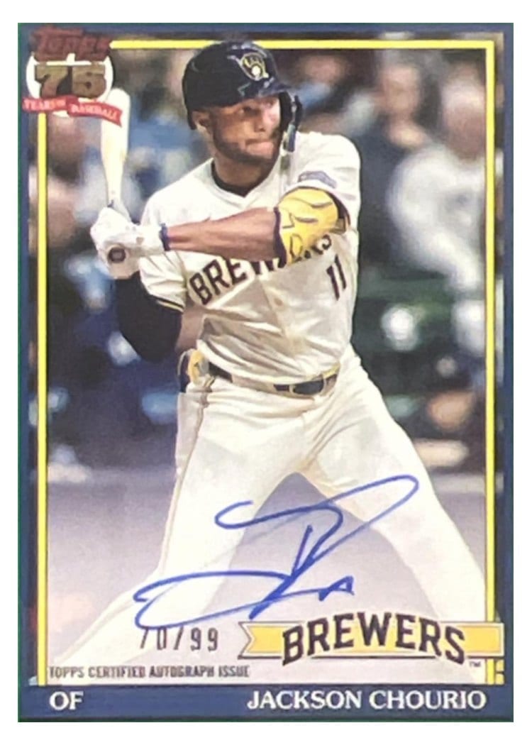 2026 Topps 1991 Topps Autographs Jackson Chourio #91A-JC card