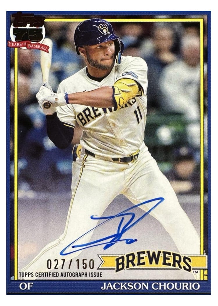 2026 Topps 1991 Topps Autographs Jackson Chourio #91A-JC card