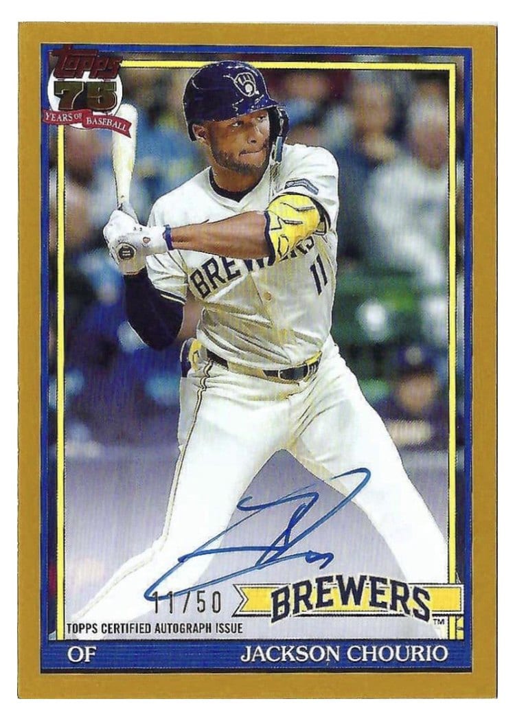 2026 Topps 1991 Topps Autographs Jackson Chourio #91A-JC card