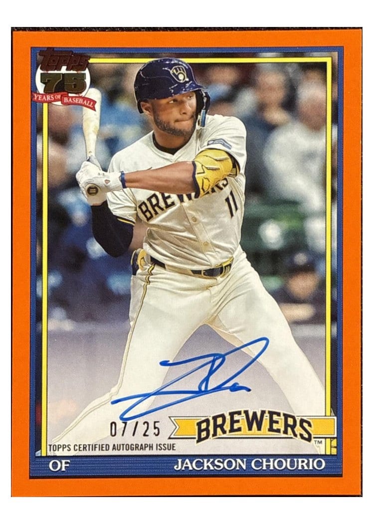 2026 Topps 1991 Topps Autographs Jackson Chourio #91A-JC card
