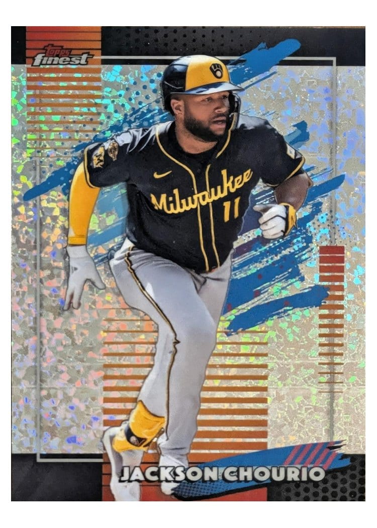 2026 Topps Finest Jackson Chourio Mini Diamond Refractor #175 card