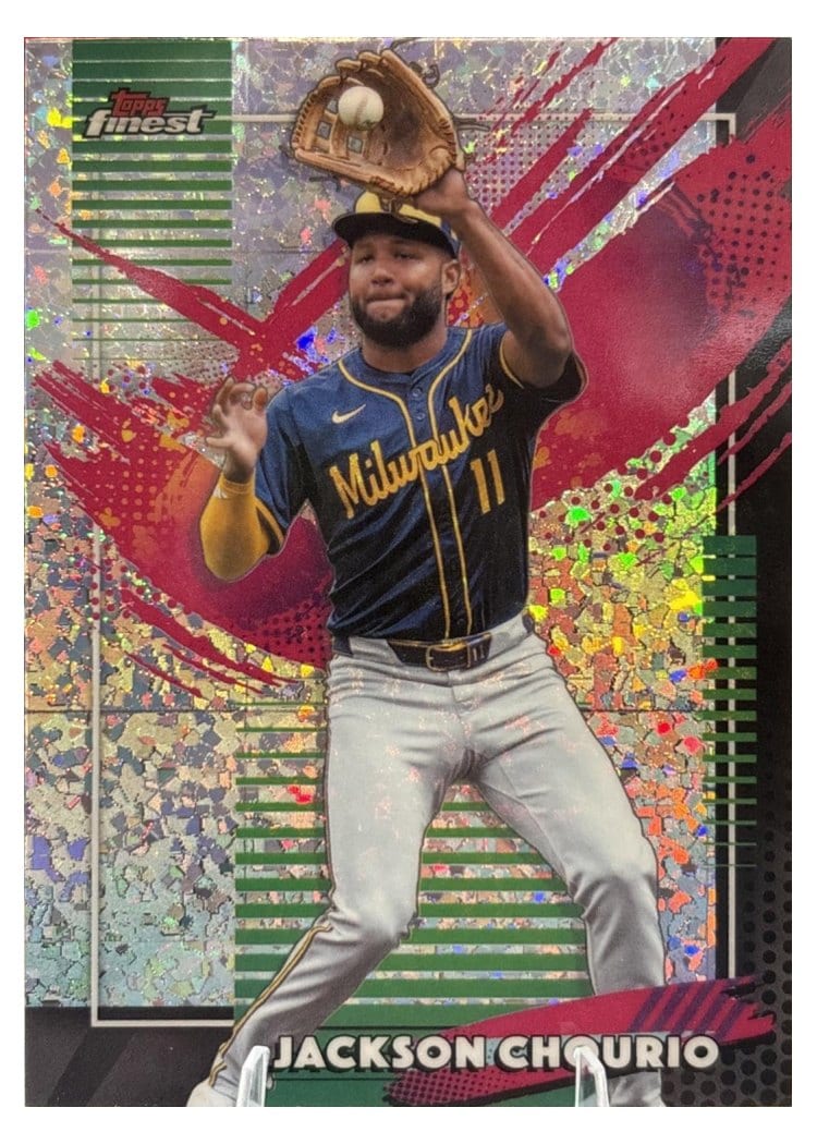 2026 Topps Finest Jackson Chourio Mini Diamond Refractor #248 card