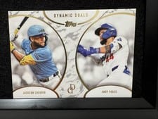 2025 Topps Dynamic Duals Base Set Jackson Chourio / Andy Pages #34 card