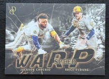 2025 Topps Dynamic Duals Warp Speed Jackson Chourio / Brice Turang #WS-05 card