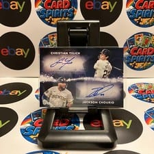 2024 Topps Update Baseball Stars Dual Autographs Jackson Chourio / Christian Yelich #BSDAU-YC card
