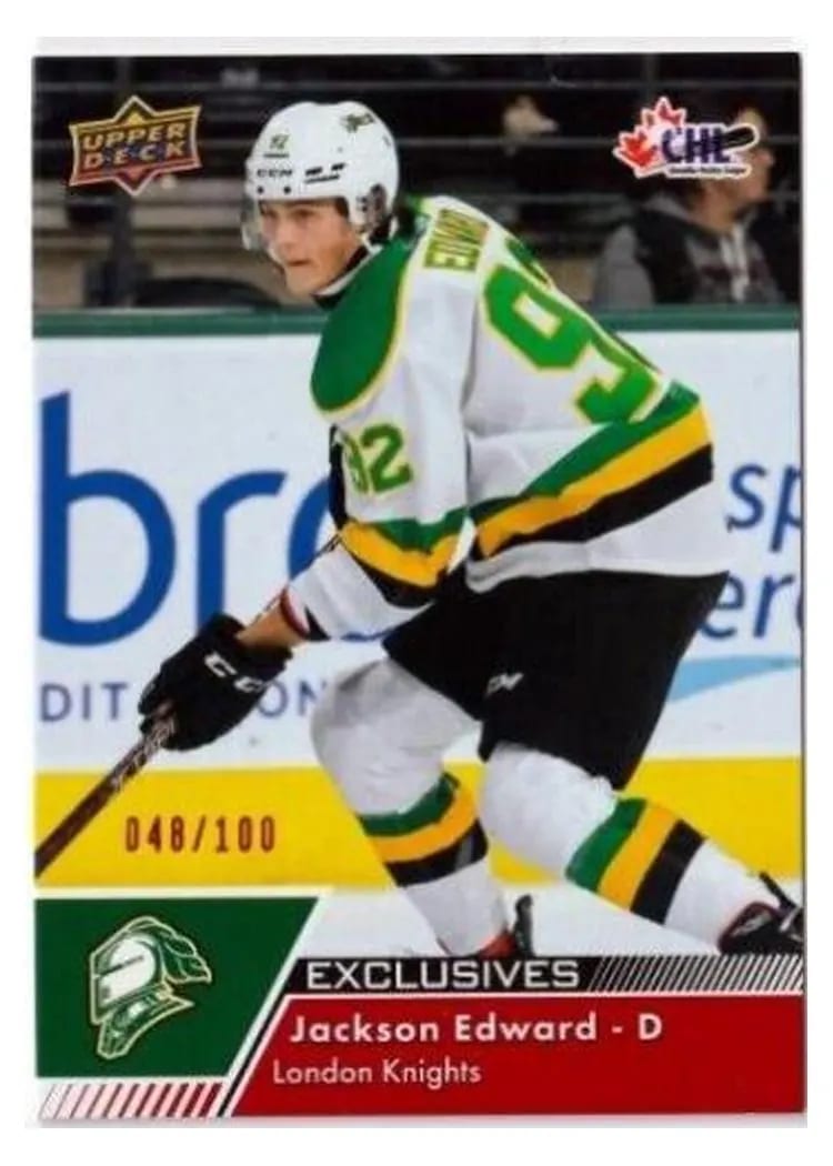 2022 Upper Deck CHL Jackson Edward #12 card