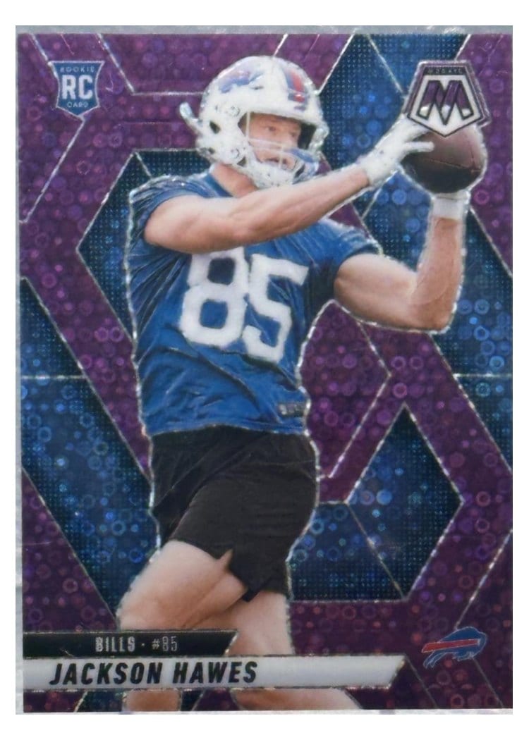 2025 Panini Mosaic Base Set Jackson Hawes No Huddle Purple #334 card