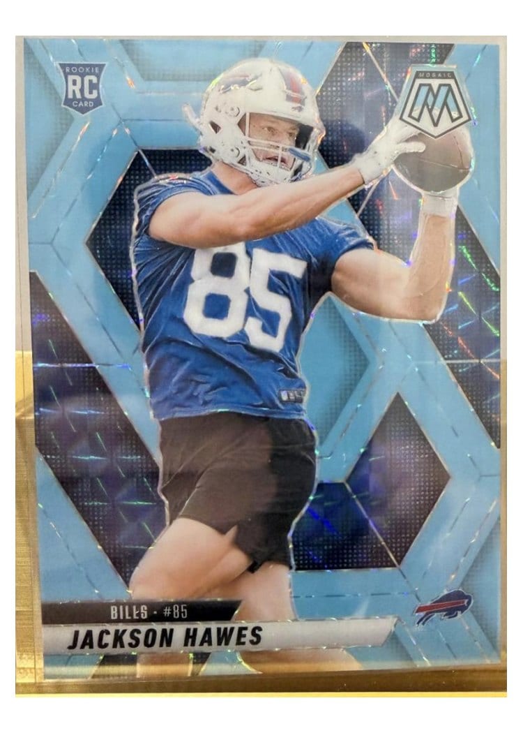 2025 Panini Mosaic Base Set Jackson Hawes Blue Fluorescent #334 card