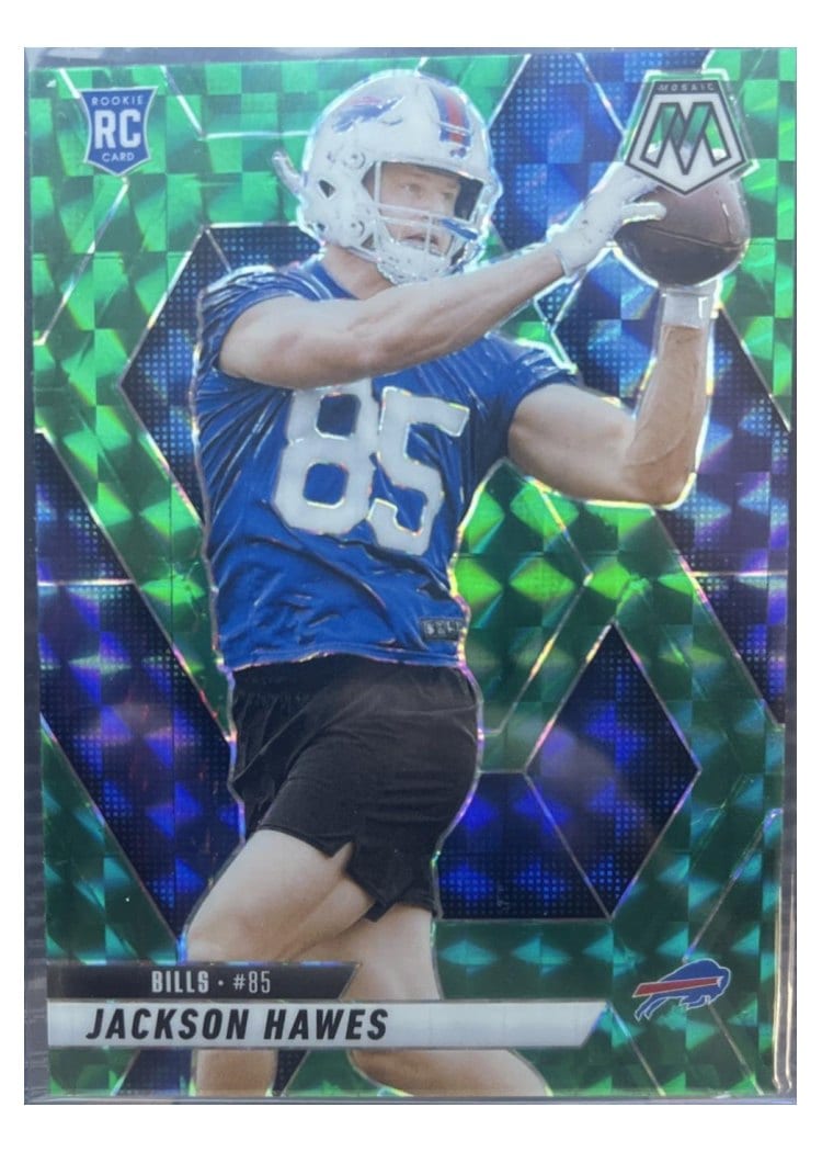 2025 Panini Mosaic Base Set Jackson Hawes Green Sparkle #334 card