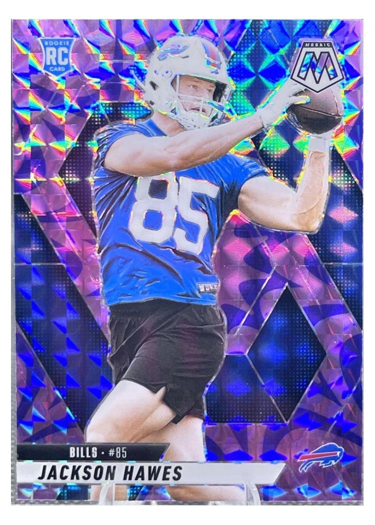 2025 Panini Mosaic Base Set Jackson Hawes Reactive Purple #334 card