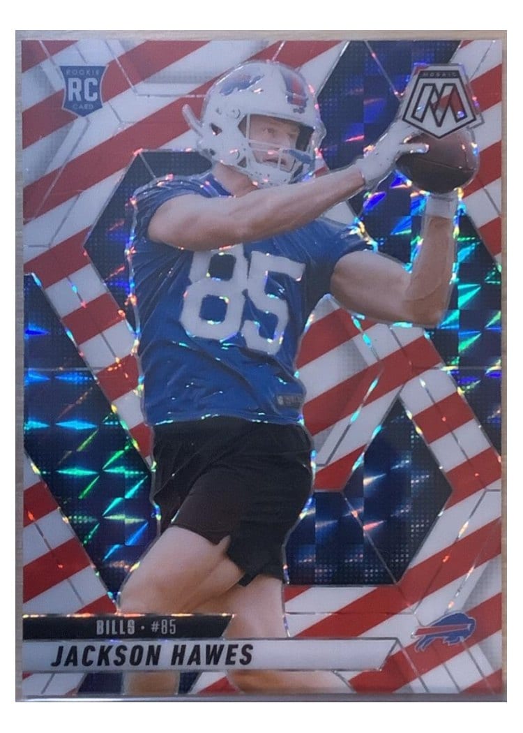 2025 Panini Mosaic Base Set Jackson Hawes Red White Stripe #334 card