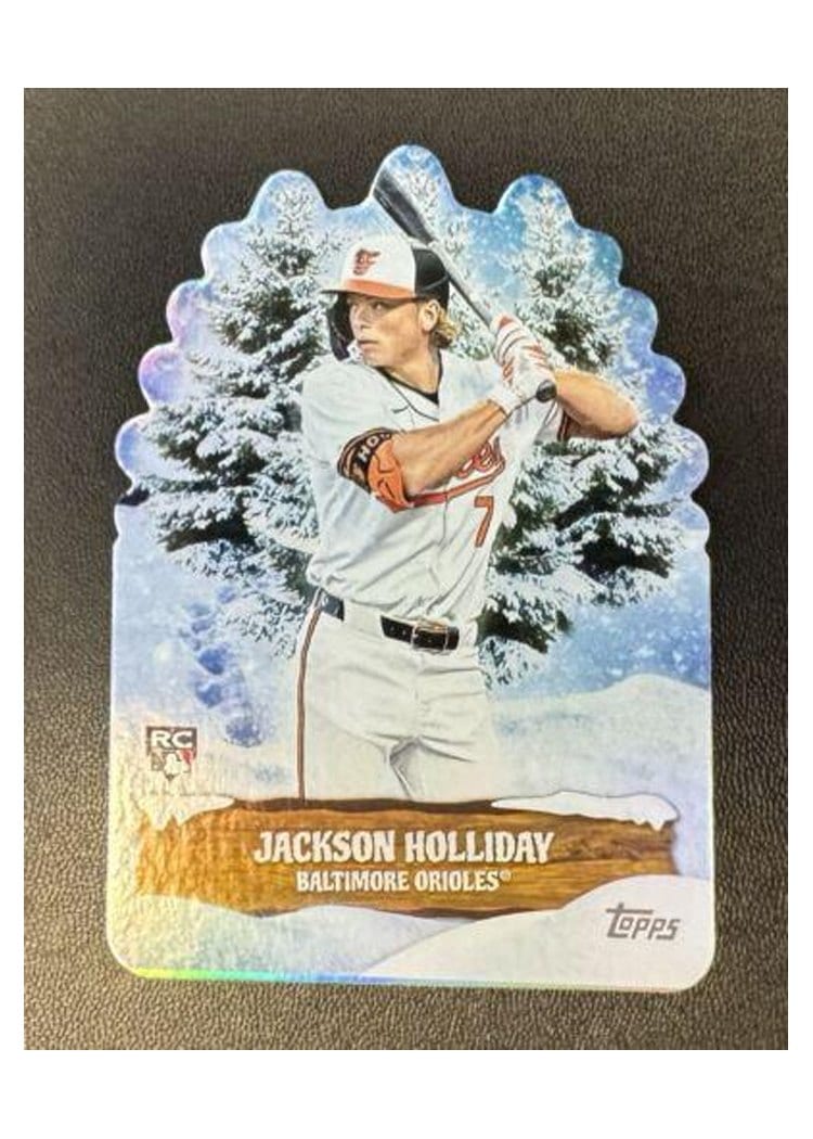 2024 Topps Holiday Evergreen Die Cuts Jackson Holliday #EG-3 card