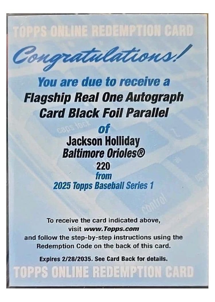 2025 Topps Jackson Holliday #220 card