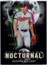 2025 Topps Chrome Black Nocturnal Jackson Holliday #NOC-13 card