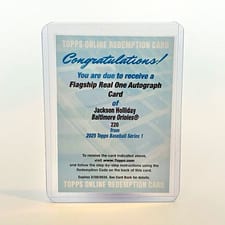 2025 Topps Real One Autographs Jackson Holliday #220