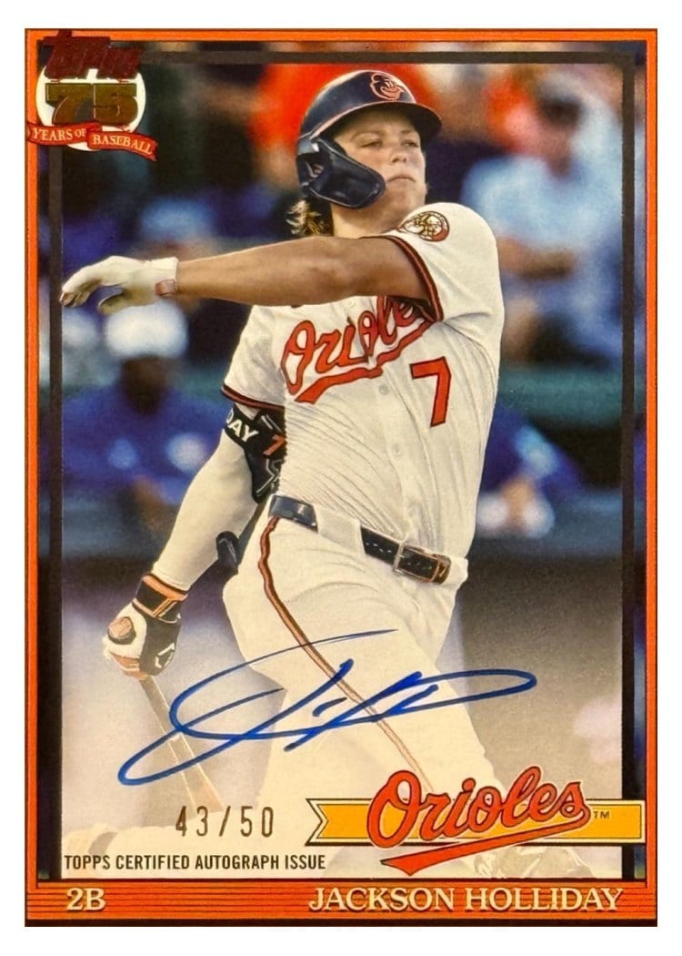 2026 Topps 1991 Topps Autographs Jackson Holliday #91A-JH card