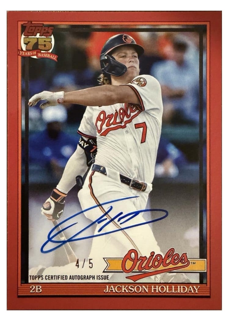 2026 Topps 1991 Topps Autographs Jackson Holliday #91A-JH card