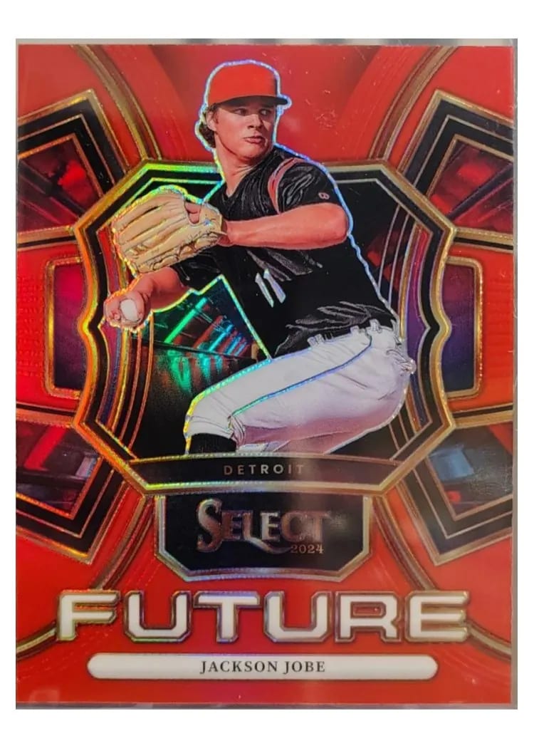 2024 Panini Select Select Future Jackson Jobe Red Prizm #17 card
