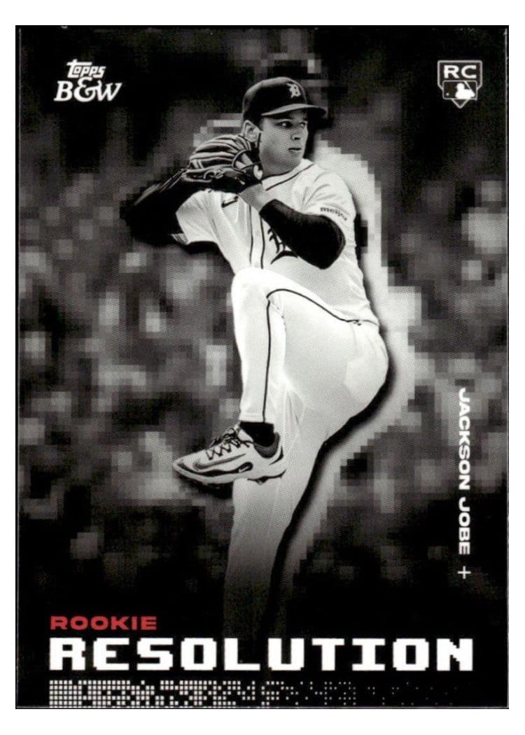 2025 Topps Black & White Rookie Resolution Jackson Jobe #RR20 card