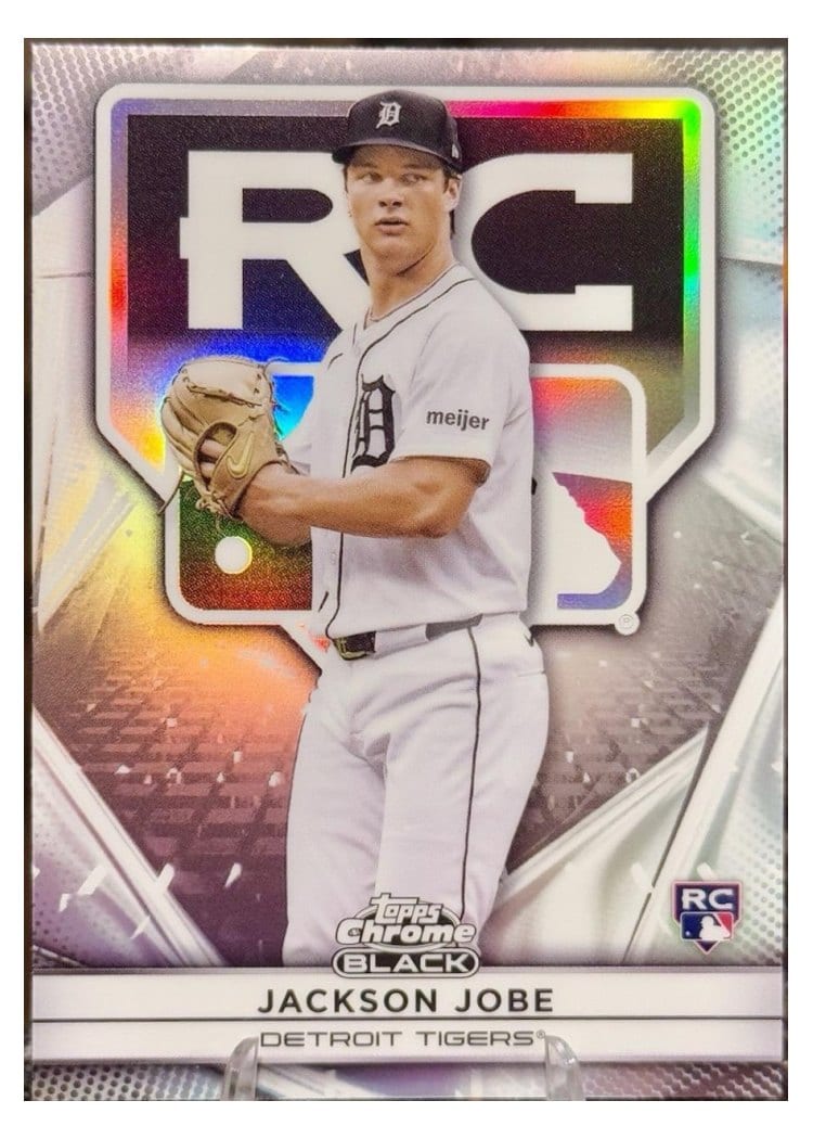 2025 Topps Chrome Black Rookie Design Variations Jackson Jobe #16 card
