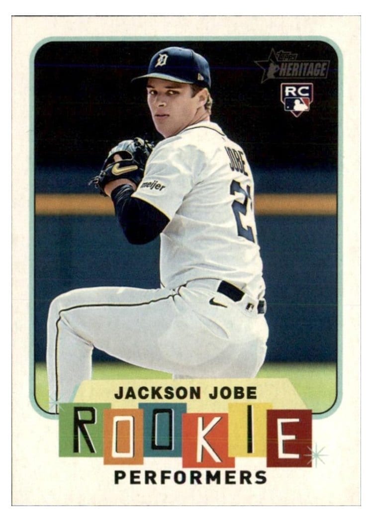 2025 Topps Heritage Rookie Performers Jackson Jobe #RP-14 card