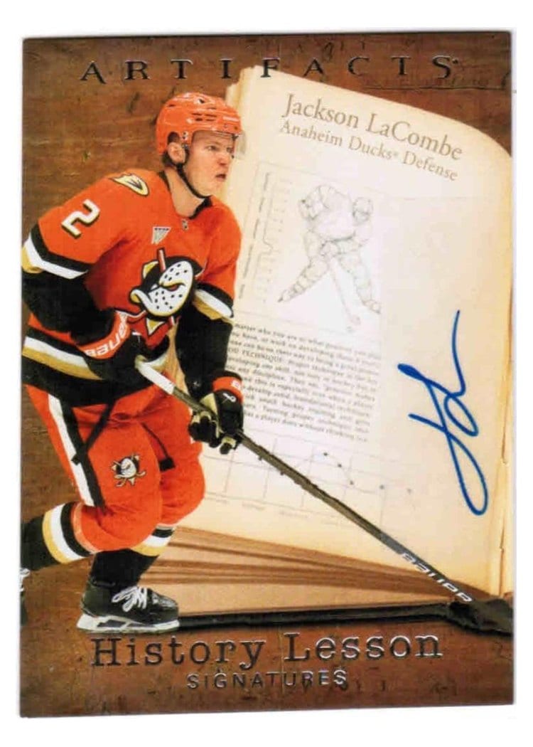2025-26 Upper Deck Artifacts History Lesson Signatures Jackson LaCombe #HL-10B card