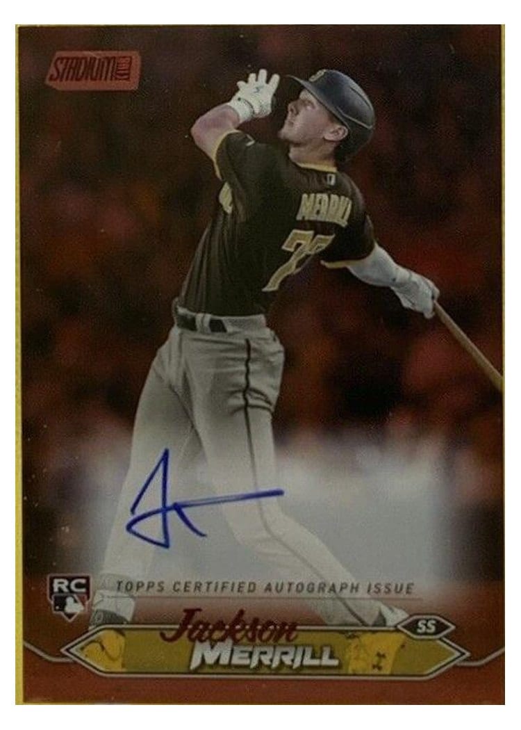 2024 Stadium Club Chrome Autographs Jackson Merrill #SCCA-JME card