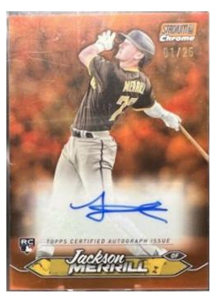 2024 Stadium Club Chrome Autographs Jackson Merrill #SCCA-JME card