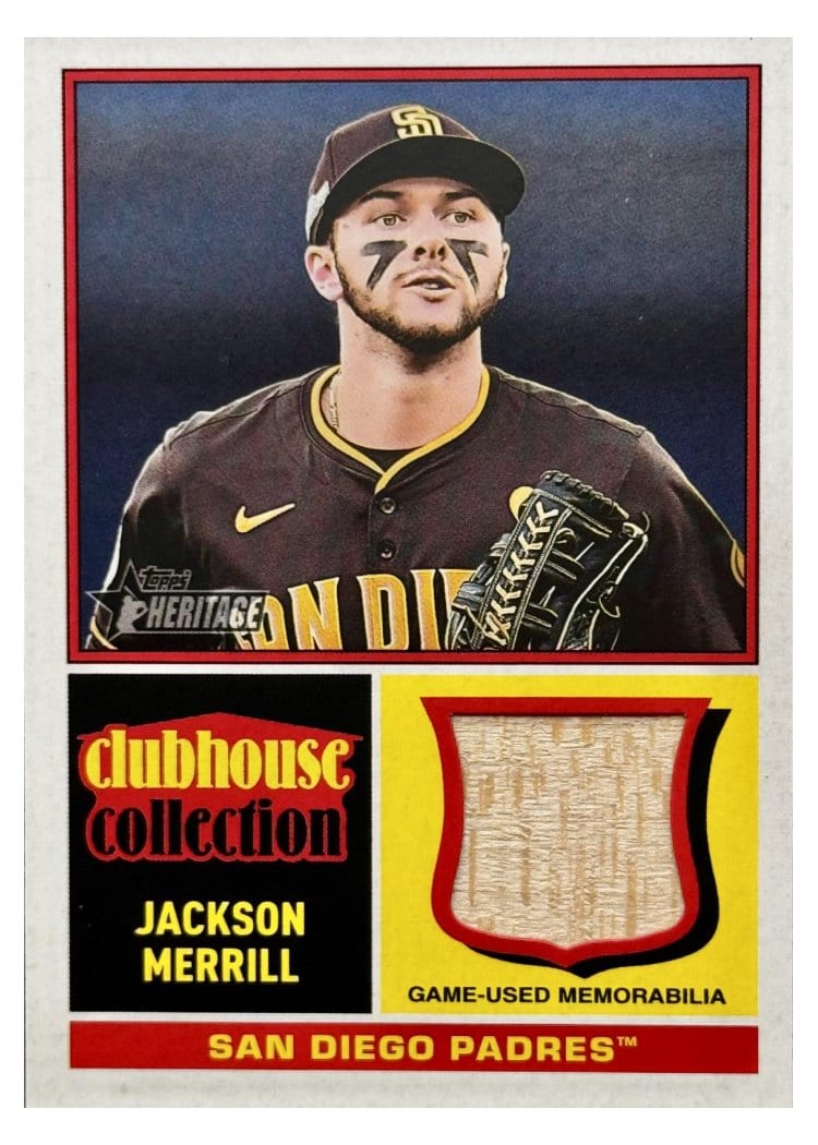 2025 Topps Heritage Clubhouse Collection Relics Jackson Merrill #CCR-JME card
