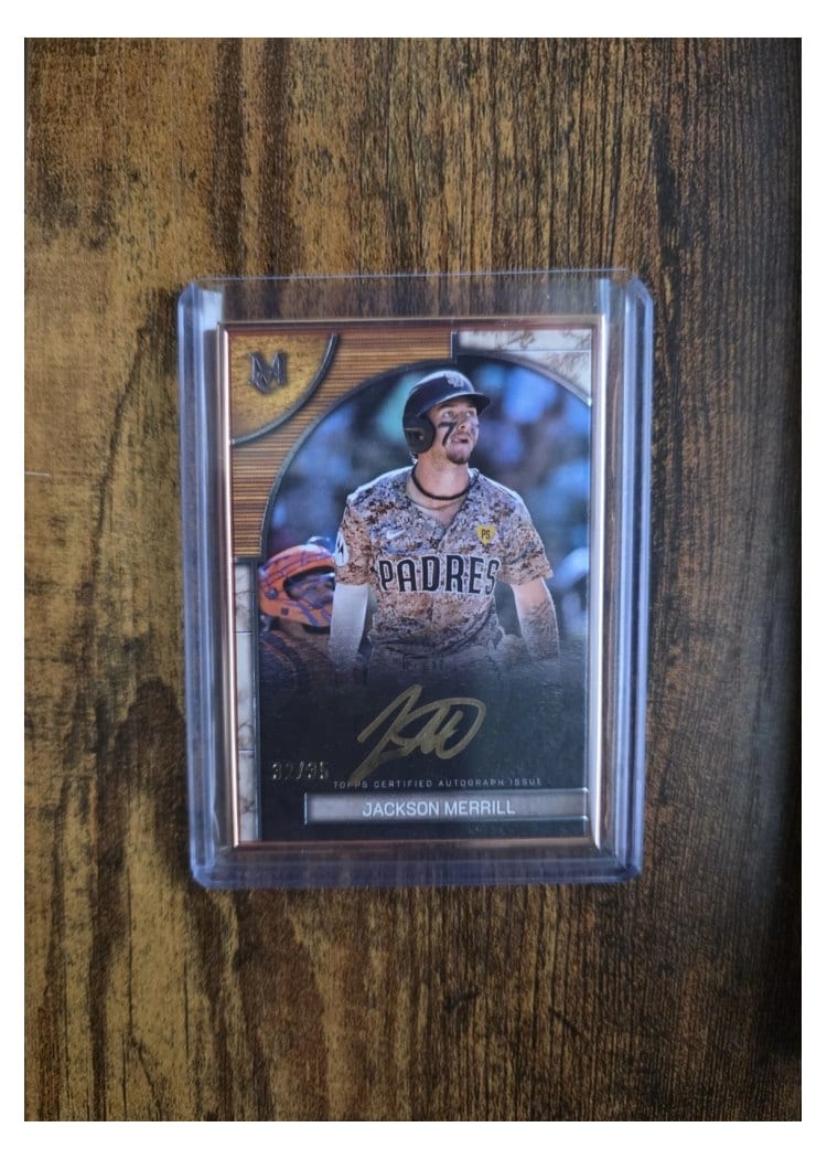 2025 Topps Museum Collection Museum Framed Autographs Jackson Merrill #FMA-JM card