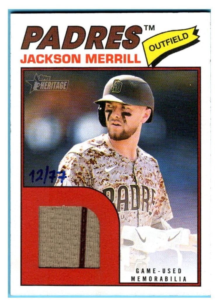 2026 Topps Heritage Real One Relics Jackson Merrill #ROR-JM card
