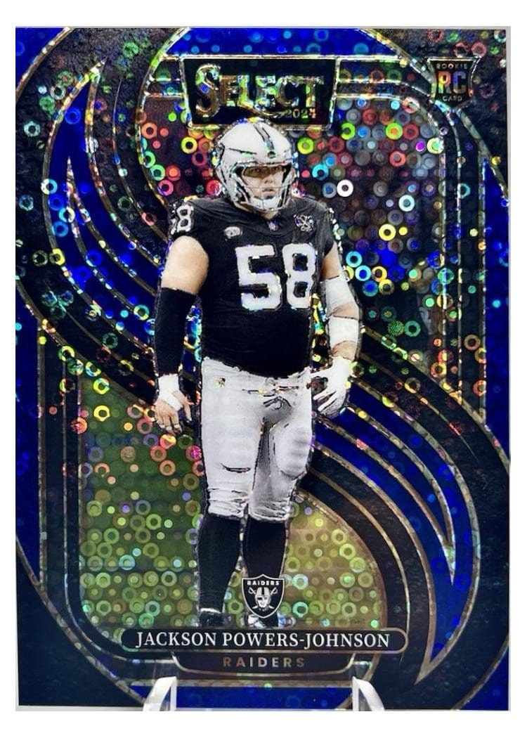 2024 Panini Select Base Set Jackson Powers-Johnson Blue Disco Prizm #148 card