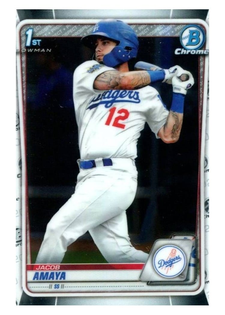 2020 Bowman Chrome Prospects Jacob Amaya #BCP-3 card