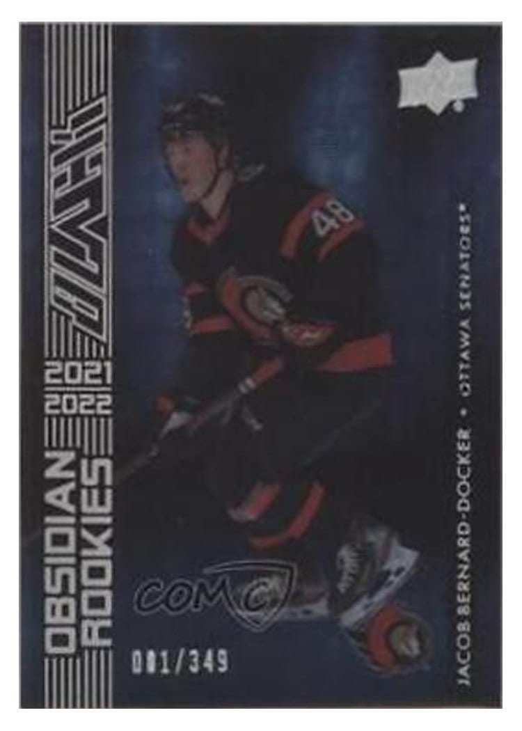 2021-22 SPx UD Black Obsidian Rookies Jacob Bernard-Docker #OR-22 card