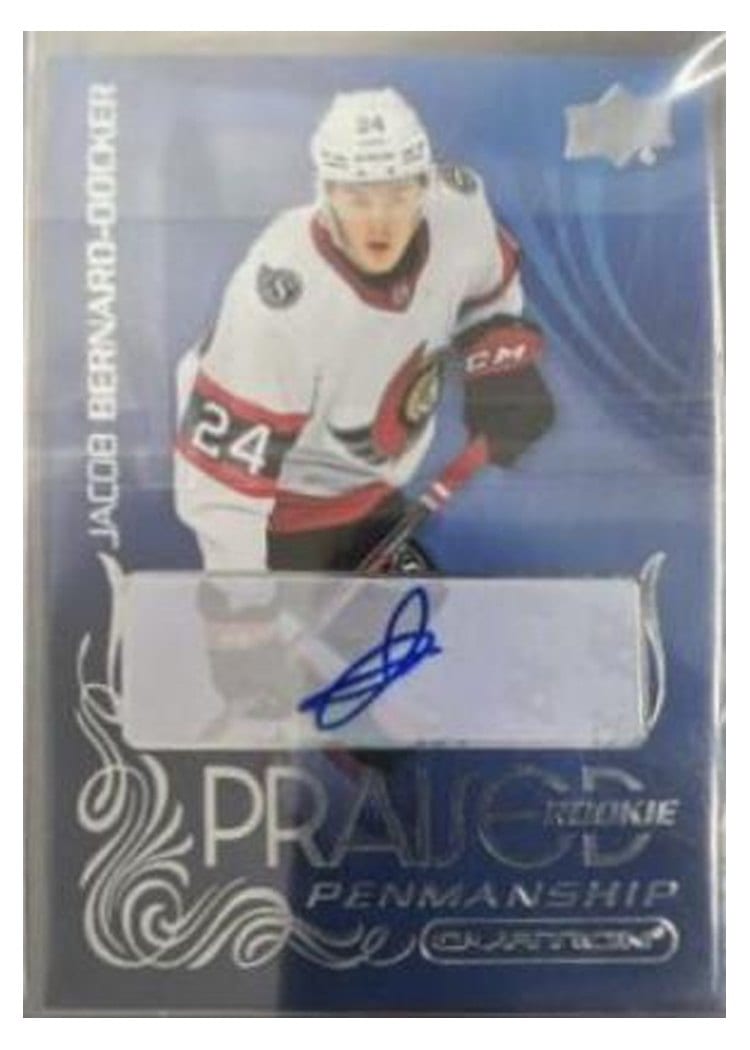 2021-22 Upper Deck Ovation Praised Rookie Penmanship Jacob Bernard-Docker #PRP-JB card