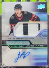 2021-22 Upper Deck Premier Acetate Rookie Autograph Patch Jacob Bernard-Docker #AR-BE card